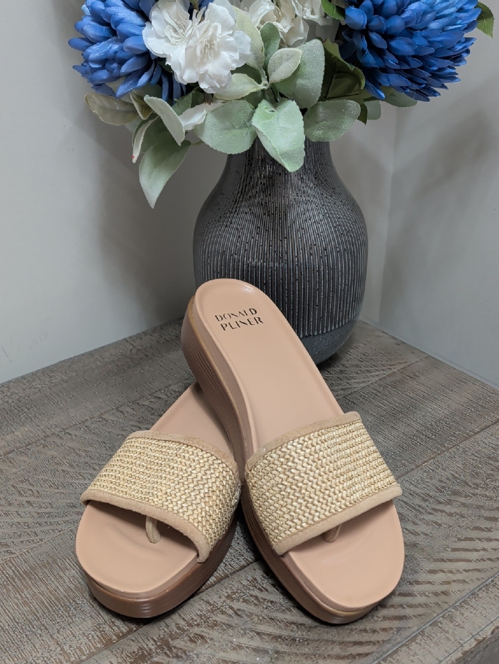 Donald J. Pliner Fifi Woven Platform Slide Sandals